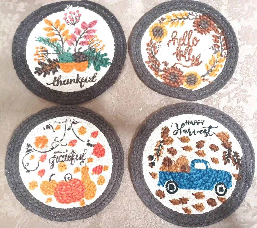 4 VTG Fall Autumn Harvest, Thankful, Hello 9